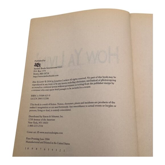 How Ya Livin By Jonathan Luckett 2004 Paperback Novel Book - Picture 2 of 8